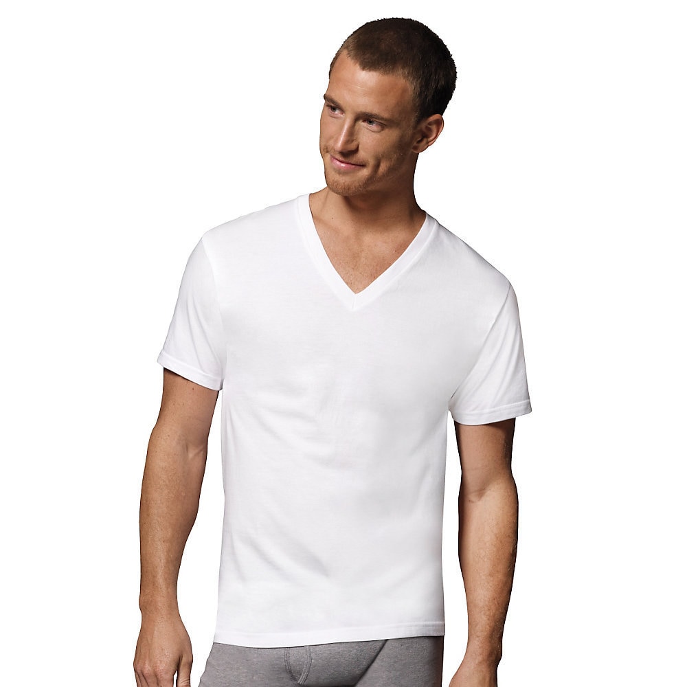 12 Pack Hanes Big Mens White Crew Neck T-Shirt Undershirt Sizes 2XL-3XL