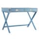 preview thumbnail 19 of 27, Kenton X Base Wood Accent Campaign Writing Desk iNSPIRE Q Modern Sky Blue