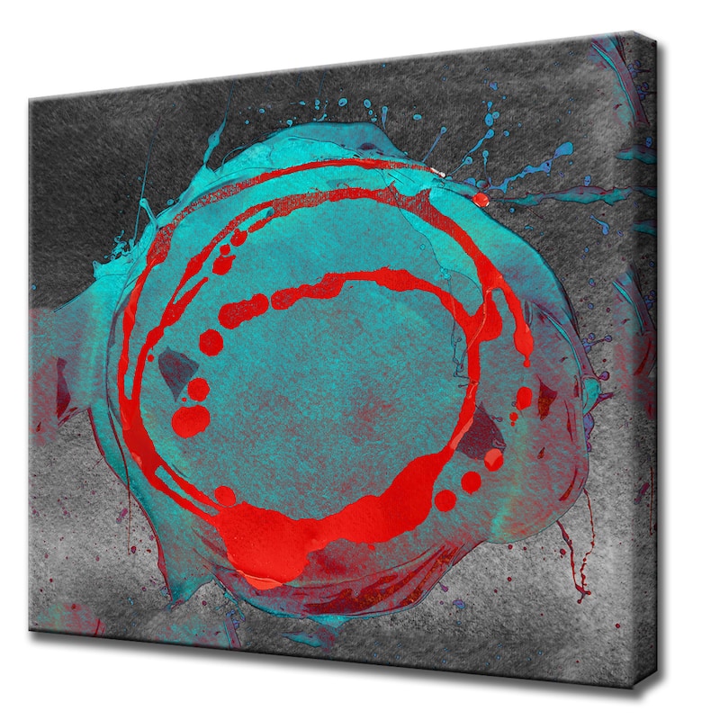 Inkd XXIV' Abstract Wrapped Canvas Wall Art