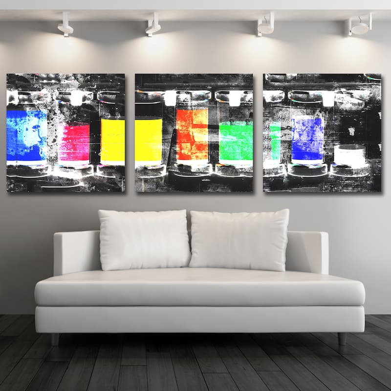 Inkd XXIII' 3-Piece Wrapped Canvas Wall Art Set