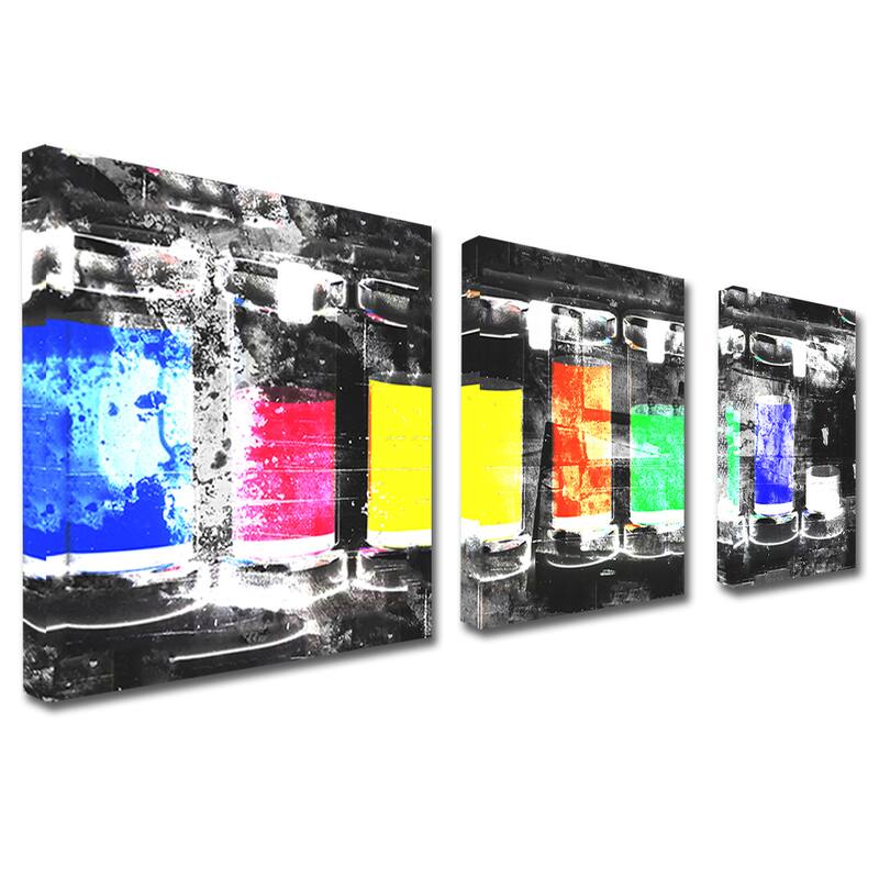 Inkd XXIII' 3-Piece Wrapped Canvas Wall Art Set