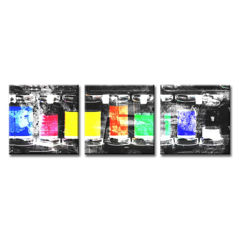 Inkd XXIII' 3-Piece Wrapped Canvas Wall Art Set