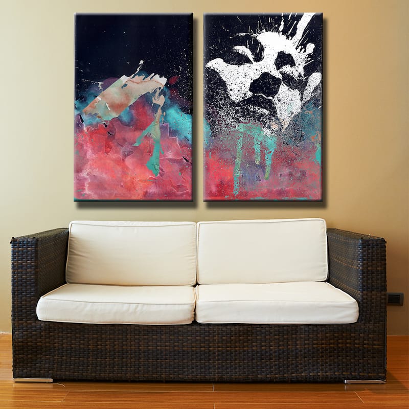 Inkd XXII' 2-Piece Wrapped Canvas Wall Art Set