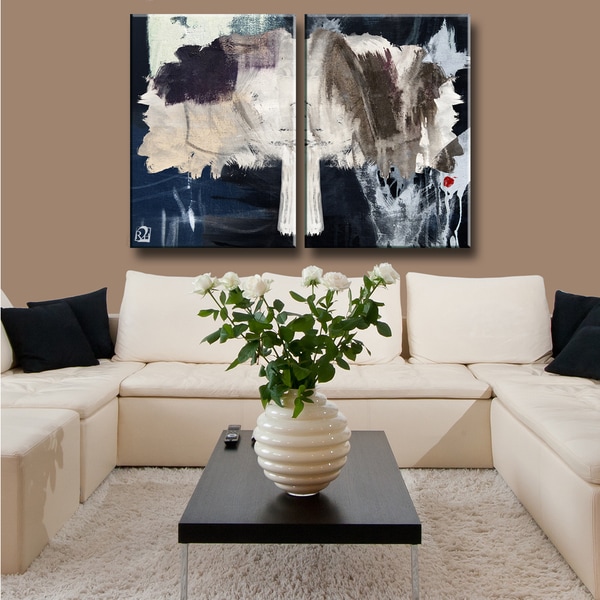 Ready2HangArt 'Inkd XXI' 2piece Canvas Art Set White Free Shipping