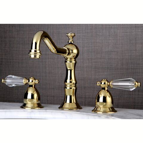 Victorian Polished Brass Widespread Bathroom Faucet