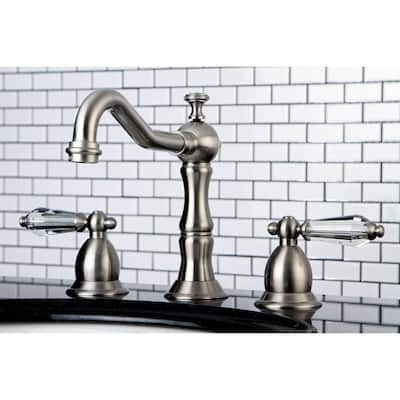 Victorian Brushed Nickel Widespread Bathroom Faucet