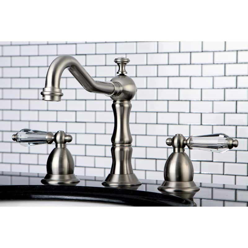 Victorian Brushed Nickel Widespread Bathroom Faucet