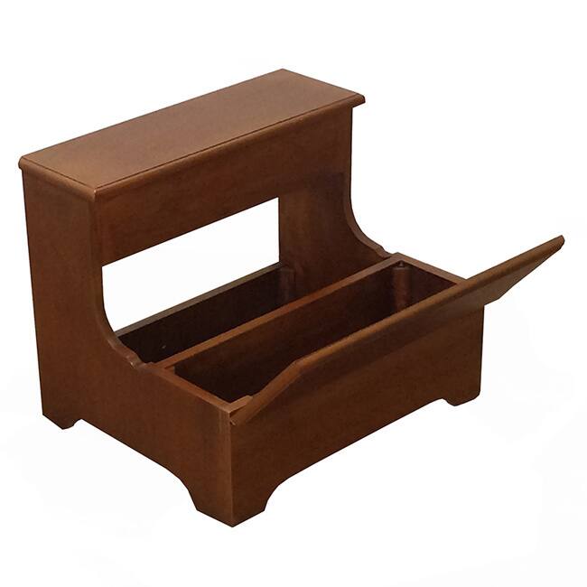 Bernards Queen Anne Oak Storage Step Stool