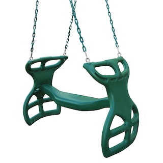 Swing-N-Slide Dual Ride Glider with Chains - Green - 38" L x 16" W x 24" H - 38" L x 16" W x 24" H