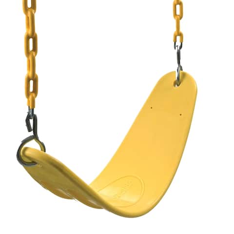 Swing-N-Slide Heavy-Duty Swing Seat in Yellow with Yellow Chains - 26" L x 6" W x .5" Thick
