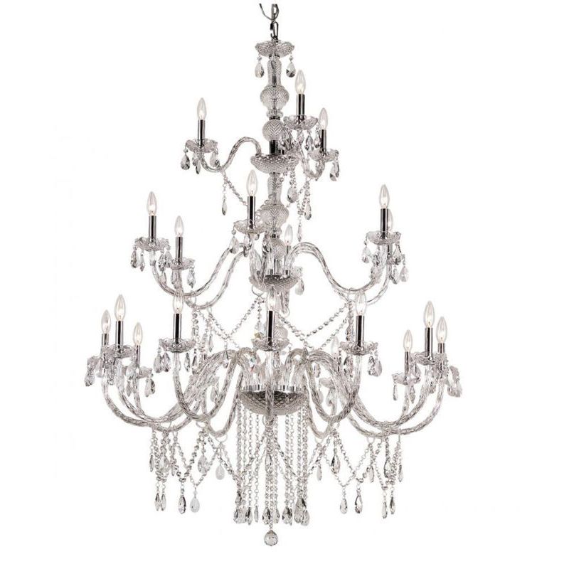 Cambridge 21-light Polished Chrome 42-inch Chandelier (42 in. Polished Chrome 21-Light Chandelier) - Chandeliers For Bedrooms by Overstock.com