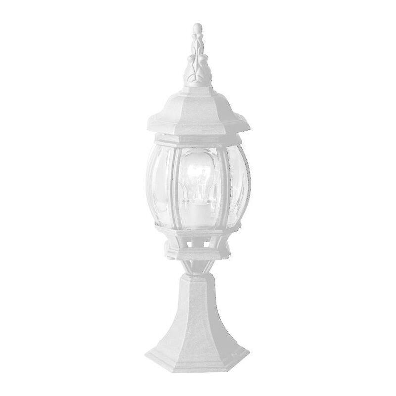 Cambridge White Finish 1-light Outdoor Post Head with Beveled Shade