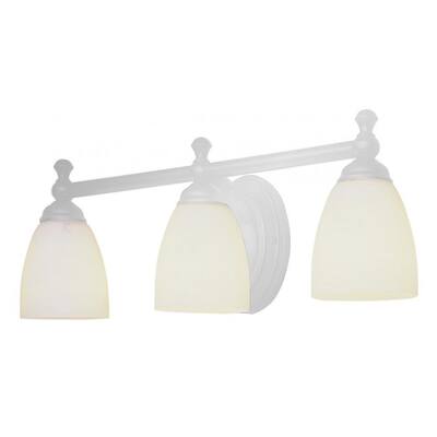 Cambridge 3-light Polished Chrome 22-inch Bath Vanity with Opal Glass
