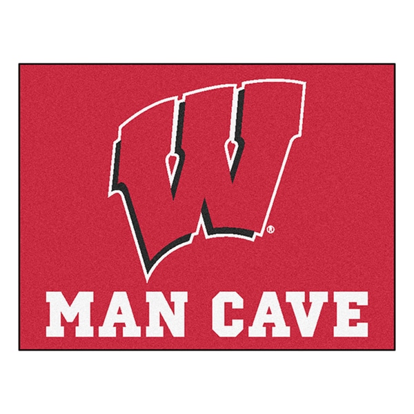 Fanmats University of Wisconsin Red Nylon Man Cave Allstar Rug (2'8 x 3'8)