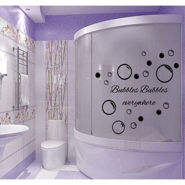 Shop For Bubbles Everywhere Bathroom Quote Vinyl Sticker Wall Art Get Free Delivery On Everything At Overstock Your Online Art Gallery Shop Get 5 In Rewards With Club O 10036731