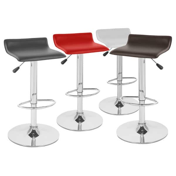 slide 2 of 5, Sigma ContemporaryLeather Adjustable Barstools (Set of 2)