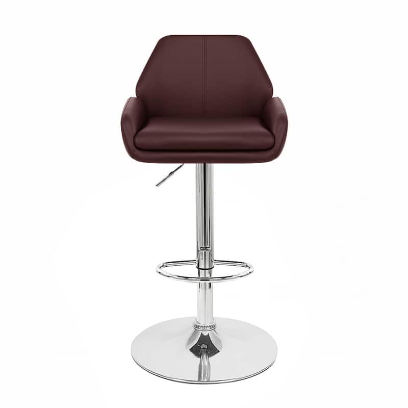 Tesla Contemporary Leather Adjustable Barstool (Set of 4)