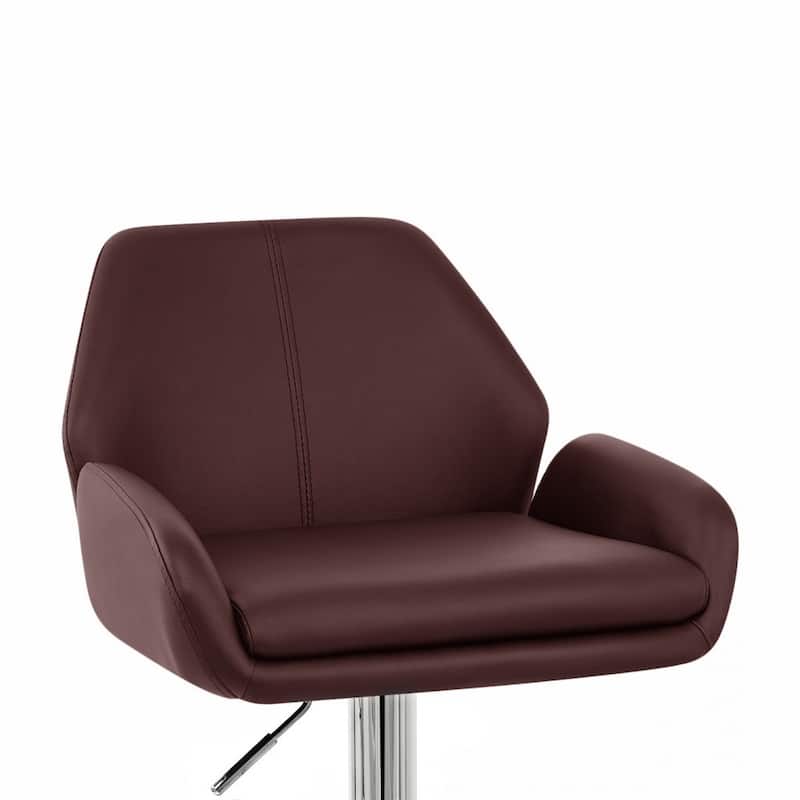 Tesla Contemporary Leather Adjustable Barstool (Set of 4)