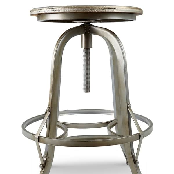 Chester Retro Steel Rotating Adjustable Height Barstool Overstock 10036893