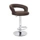 preview thumbnail 5 of 4, Halo Contemporary Adjustable Barstool Brown