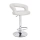 preview thumbnail 4 of 4, Halo Contemporary Adjustable Barstool White