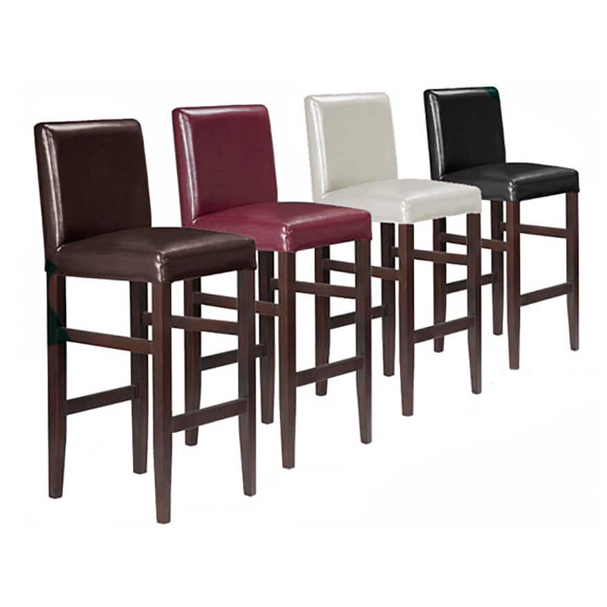 Kendall Contemporary Wood/ Faux Leather Barstool
