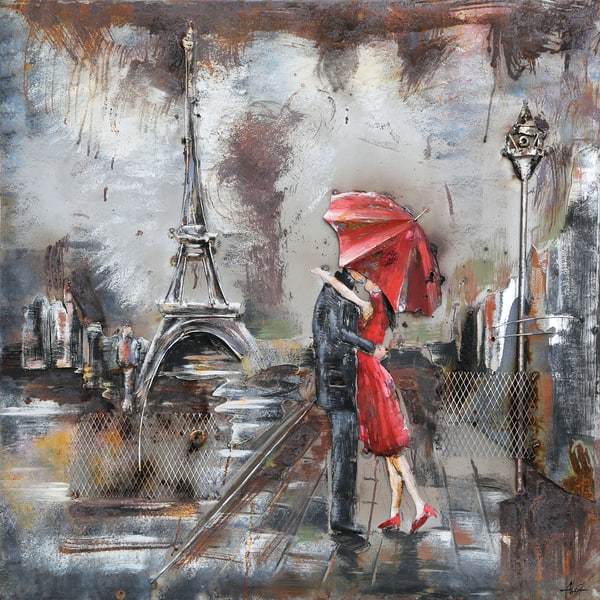 Paris Kiss Original Hand painted Wall Art - Bed Bath & Beyond