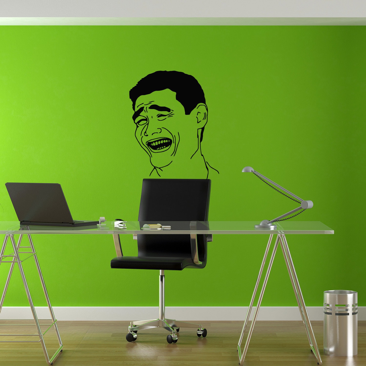 Memes Troll Face Self Adhesive Vinyl Sticker