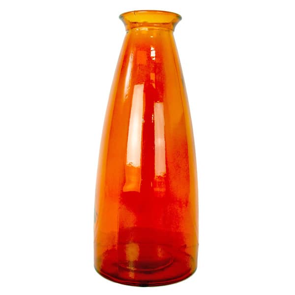 Shop Burnt Orange Glass Vase Free Shipping Today Overstock