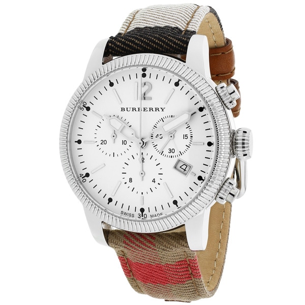 burberry silver bracelet watch 42mm