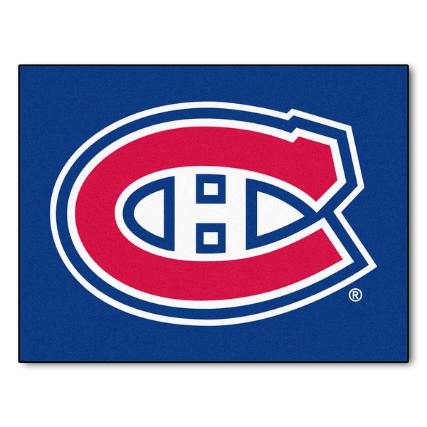 Fanmats Machine Made Montreal Canadiens Blue Nylon Allstar Rug (28 x