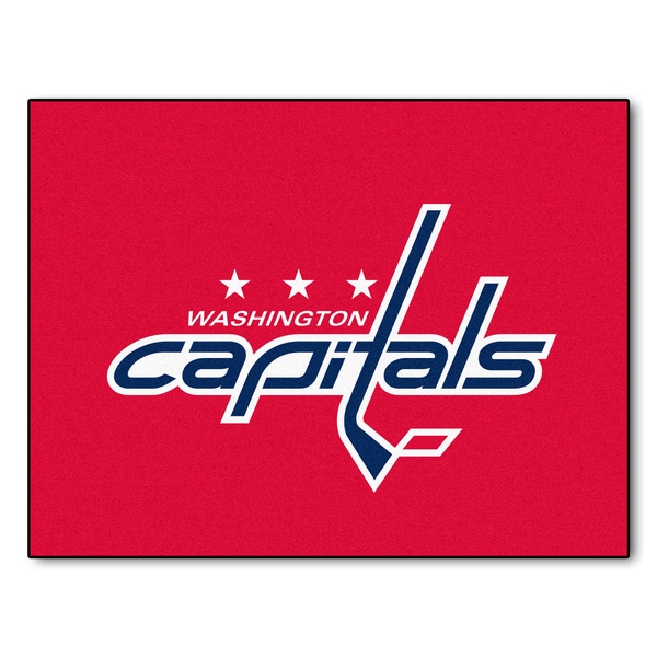 Fanmats Machine Made Washington Capitals Red Nylon Allstar Rug (28 x