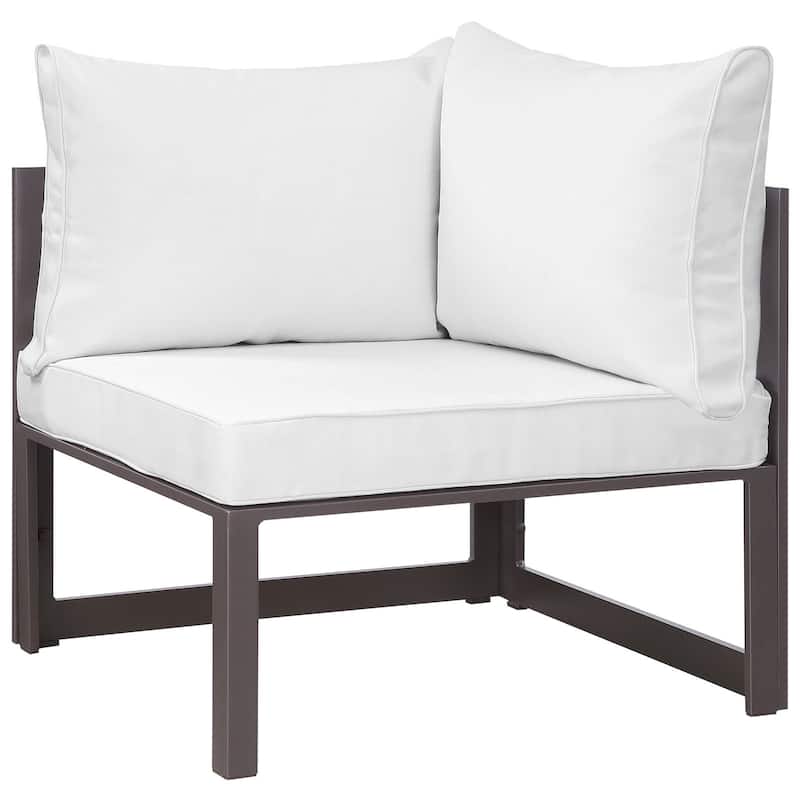 Chance Corner Outdoor Patio Armchair - White