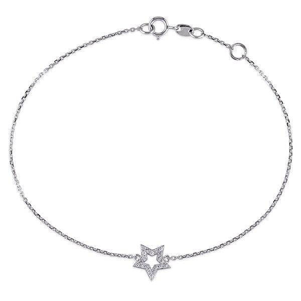 white gold star bracelet