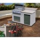 preview thumbnail 5 of 5, Cal Flame Outdoor Kitchen 4-Burner Barbecue Grill Island With Refrigerator