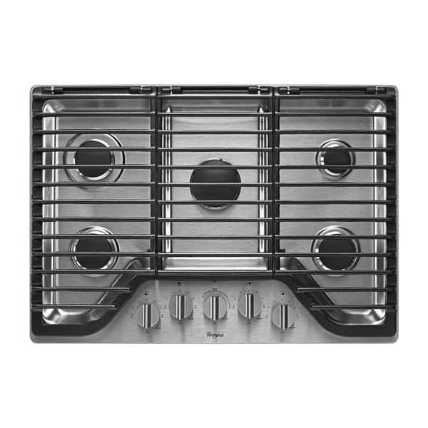 Shop Whirlpool 36 Inch 5 Burner Gas Cooktop Overstock 10039198