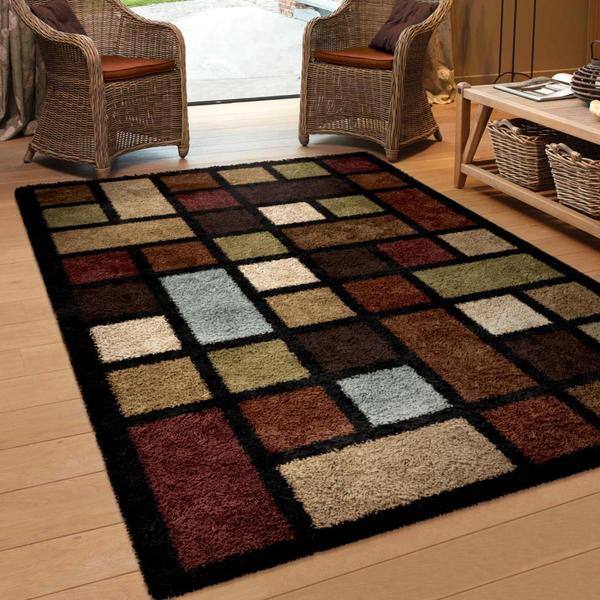 Shop Carolina Weavers Riveting Shag Collection Color Framework Multi Shag Area Rug 5 3 X 7 6 5 3 X 7 6 Overstock 10039285