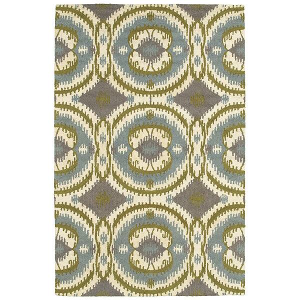 Dazzle Grey/ Light Blue Geometric Area Rug (8' x 10') 8' x 10