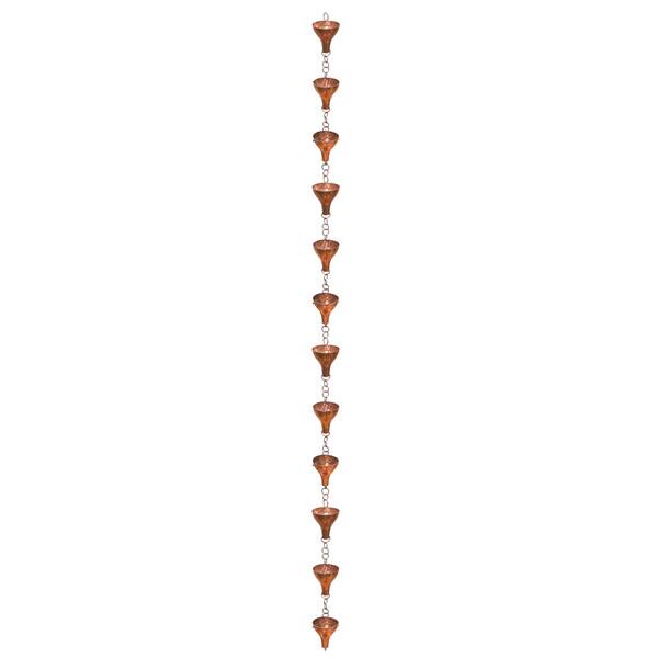 Monarch Rain Chains Pure Copper Harmony Rain Chain 8 1/2 ft lengthInclusive of Installation