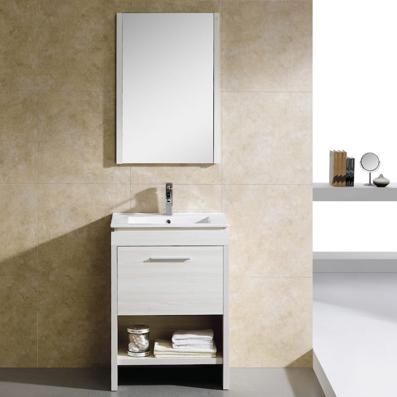 Fine Fixtures Modena 24-inch Mirror - White