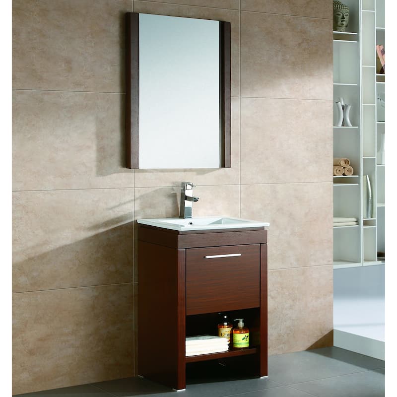 Fine Fixtures Modena 24-inch Mirror - Brown