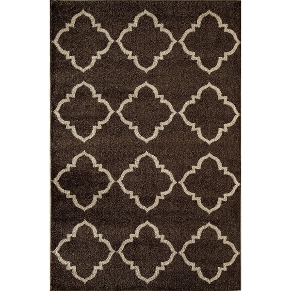 Canyon Brown Cream Area Rug 5 X 8 Overstock 10039829