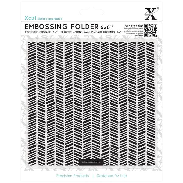 Xcut Universal 6"X6" Embossing Folder-Herringbone Pattern - Bed Bath ...