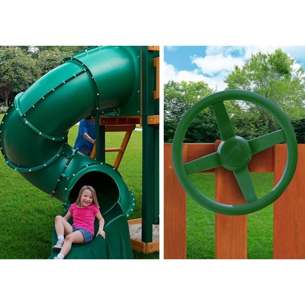 leisure time products malibu cedar swing set