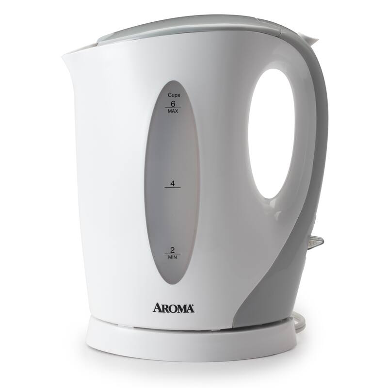 Aroma 1.7Liter Electric Kettle, White/Grey On Sale Bed Bath