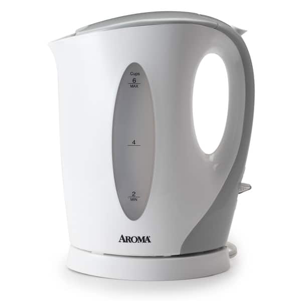 Aroma Electric Water Kettle, White/Grey