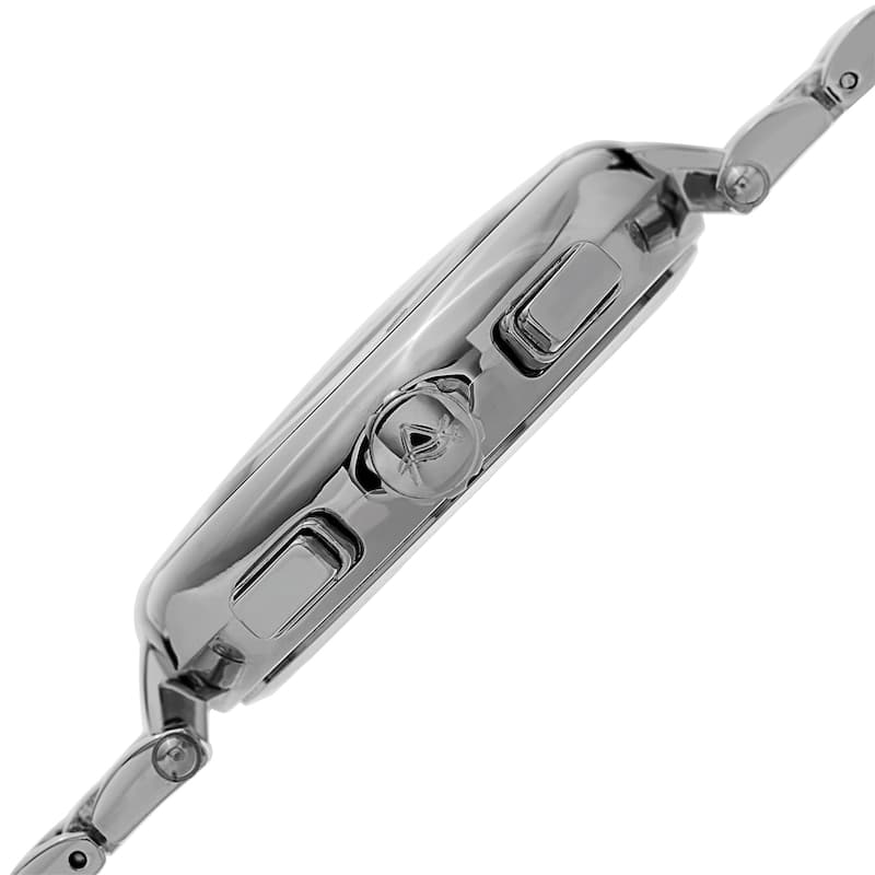 August Steiner Men's Swiss Quartz Chronograph Silver-Tone Bracelet Watch