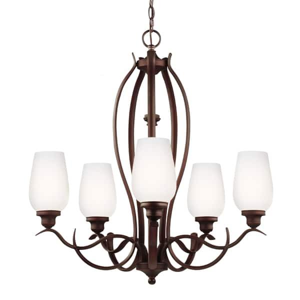 Feiss Standish 5-light Fluorescent/Incandescent Oil Rubbed Bronze