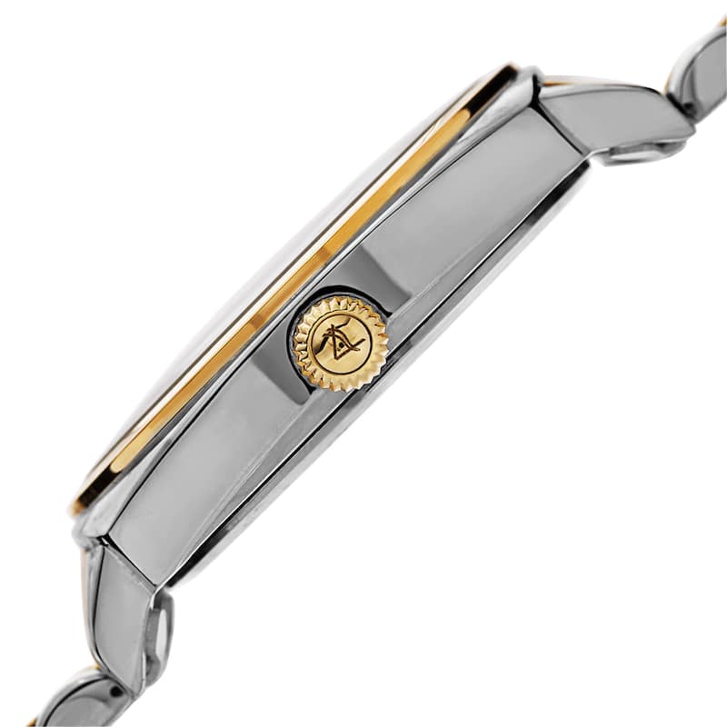 August Steiner Men's Swiss Quartz Arabic Numerals Stainless Steel Two-Tone Bracelet Watch