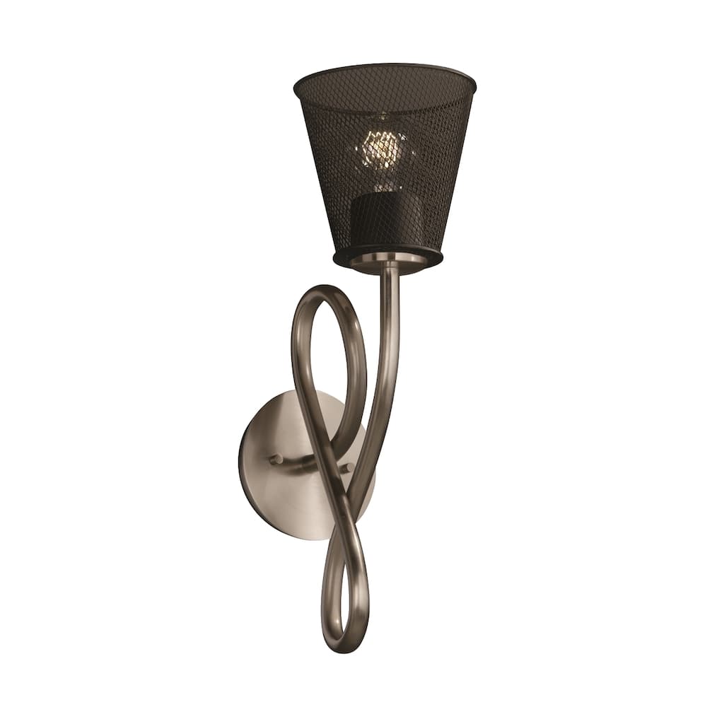 Justice Design Capellini 1-light Wall Sconce, Brushed Nickel - Silver